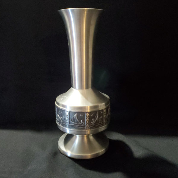 Mid century pewter vase, Selandia, Norway - Image 3