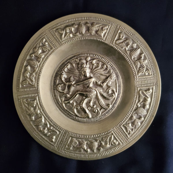 Shiva brass wall plate, India