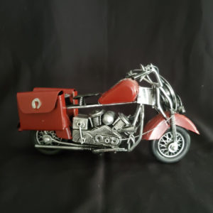 Motorcycle model sculpture, metal