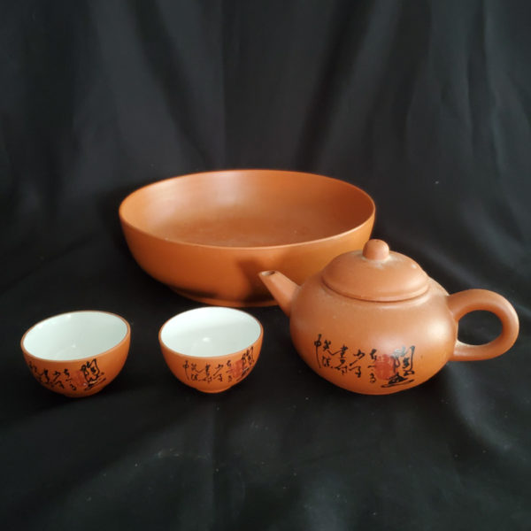 Chinese Yixing clay tea set for two - Image 2
