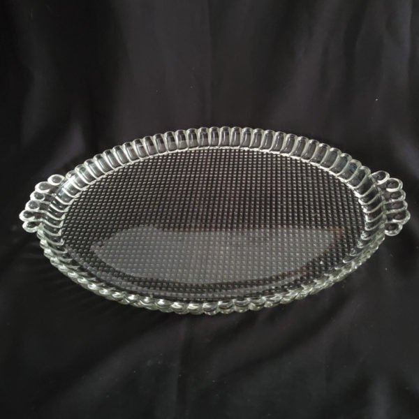 Antique Candlewick glass tray for serving