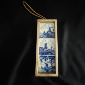 Delft tile framed with hanger