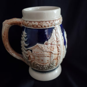 Antique German stein cobalt number 1089