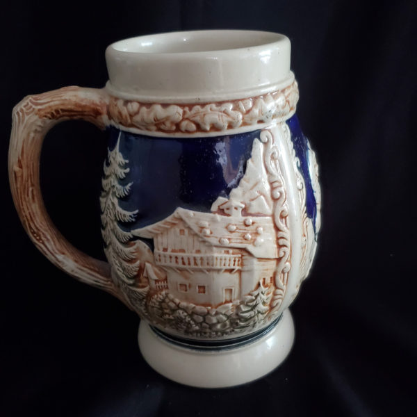 Antique German stein cobalt number 1089