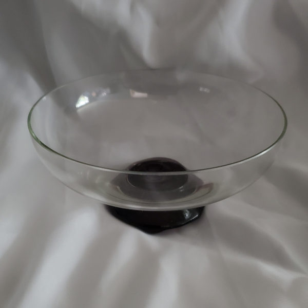 Mid century art glass, amethyst glass bowl