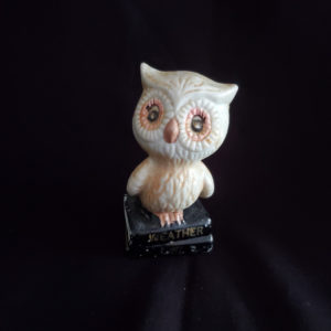 Weather owl figurine , mid century by Enesco