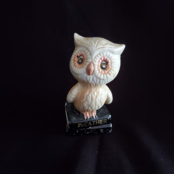 Weather owl figurine , mid century by Enesco