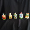 Five vintage Chinese hand-painted, signed Immortals