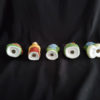 Five vintage Chinese hand-painted, signed Immortals - Image 2