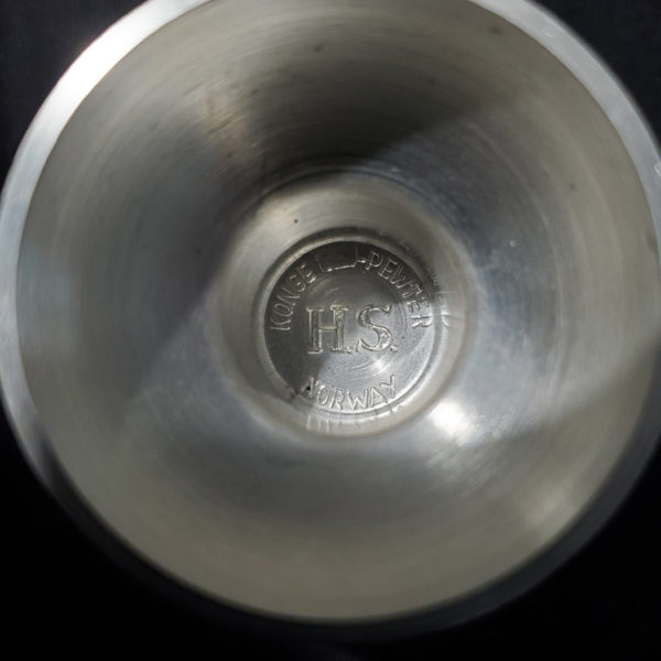 Pewter Candlestick holder H&S, Norway - Image 3