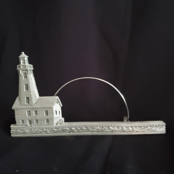 Pewter lighthouse picture holder, Norman Fortin, Canada