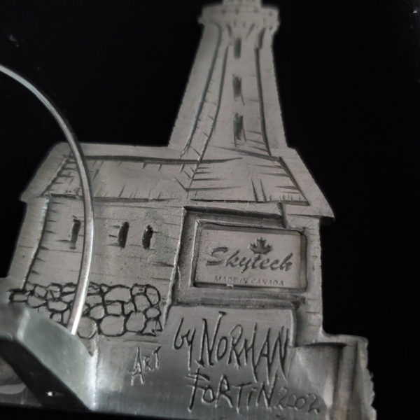 Pewter lighthouse picture holder, Norman Fortin, Canada - Image 2