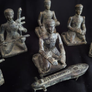 Antique bronze musicians from India 10 pieces