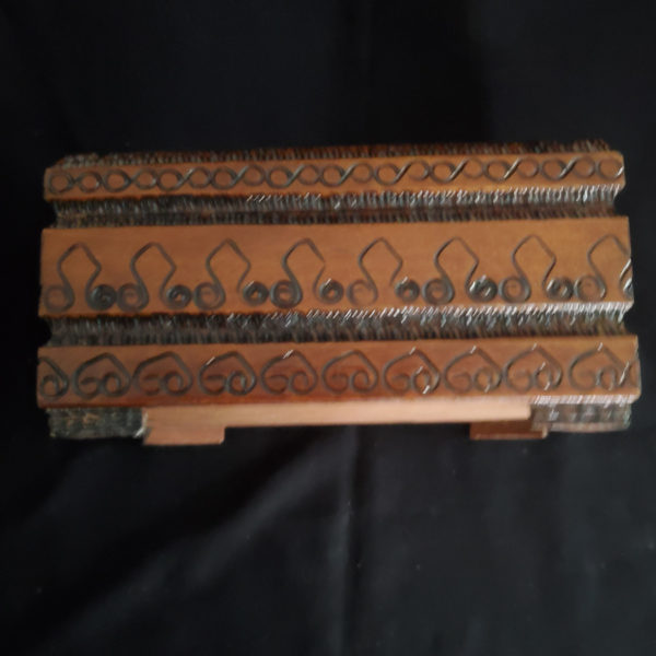 Tatra Mountain playing card wood carved box with complete original cards, Poland - Image 4