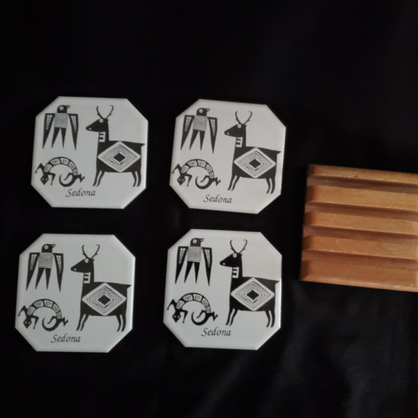 Sedona tile coasters and stand United States Southwest Indigenous - Image 3