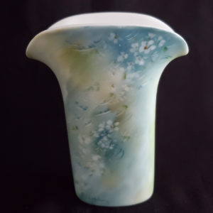 Porcelain vase hand painted by Lorna Maclaren, Ottawa