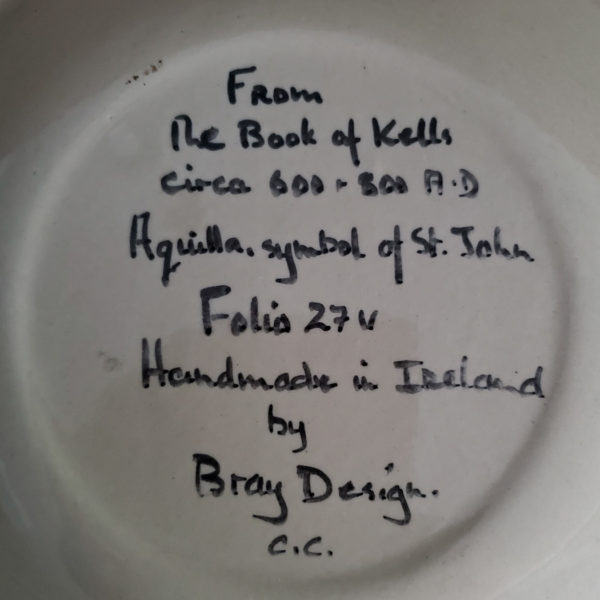 Book of Kells plate hand painted, Bray Design, Ireland - Image 3